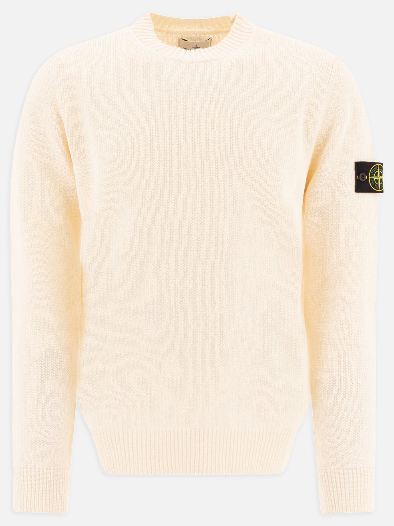 Stone Island Raw hand organic cotton crewneck sweater 10422138_M White 1