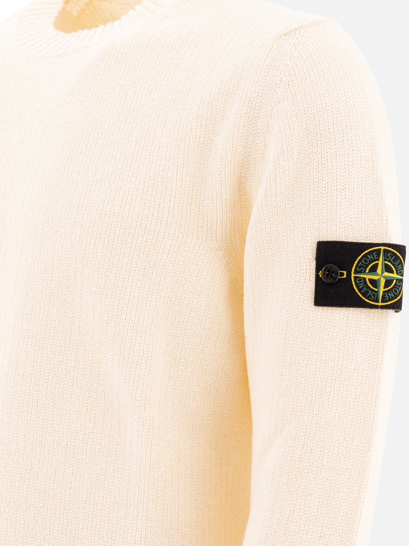 Stone Island Raw hand organic cotton crewneck sweater 10422138_M White 4