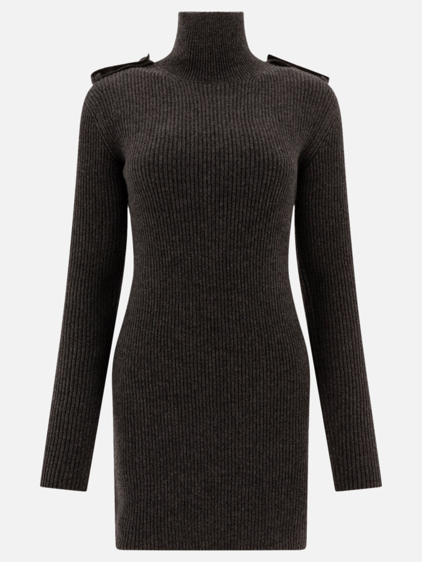 Alexander McQueen Ribbed mini dress 14418574_M Grey 1