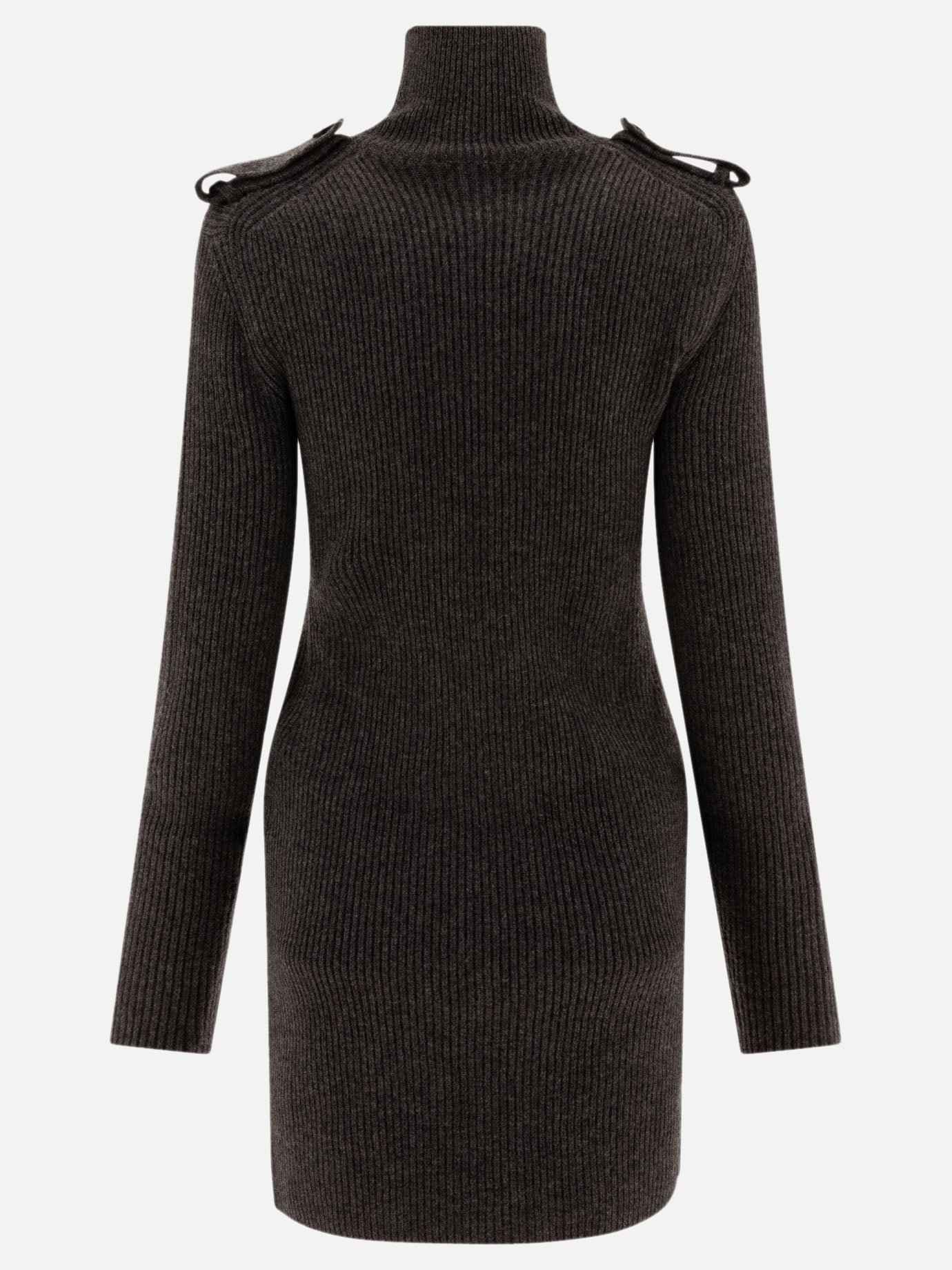 Alexander McQueen Ribbed mini dress 14418574_M Grey 2