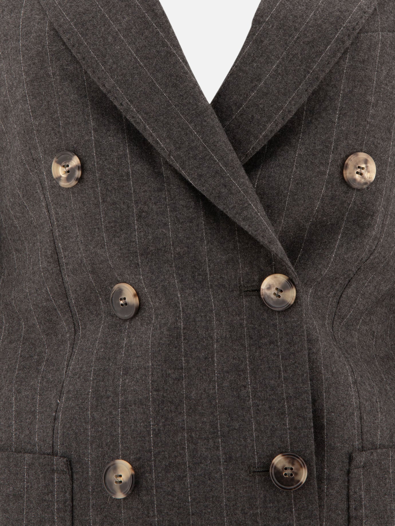 Max Mara "Maracas" pinstriped blazer 18847078_42 Grey 3