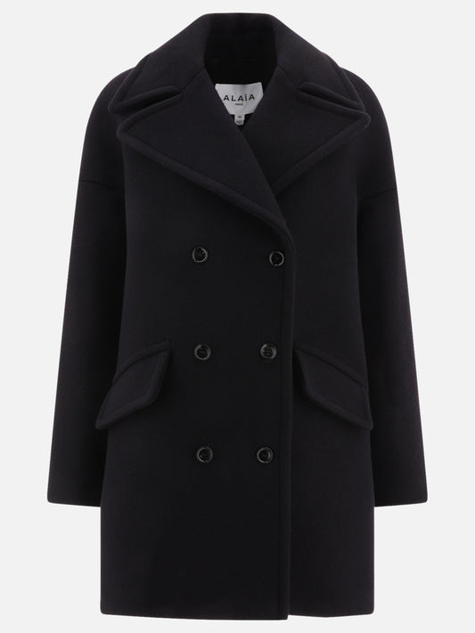 Long coats 83% wool 17% polyamide  Black - Alaïa Women | PLP | VIETTI Online Store 
