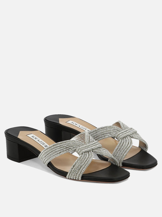 Heeled sandals 100% leather - 100% leather  Black - Aquazzura Women | PLP | VIETTI Online Store | 2
