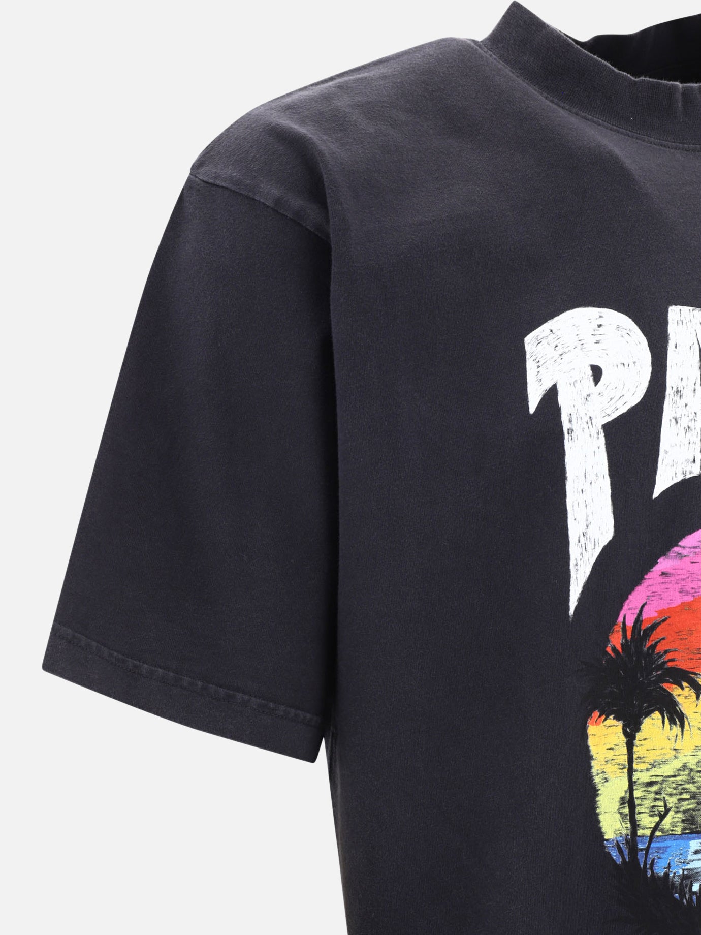 Mock neck t-shirts 100% cotton  Black - Balenciaga Men | PDP | VIETTI Online Store | Zoom-Modal_4
