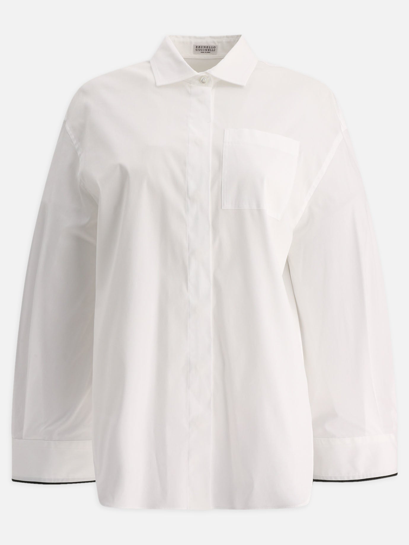 Formal shirts 72% cotton 23% polyammide 5% elastane  White - Brunello Cucinelli Women | PDP | VIETTI Online Store | Zoom-Modal

