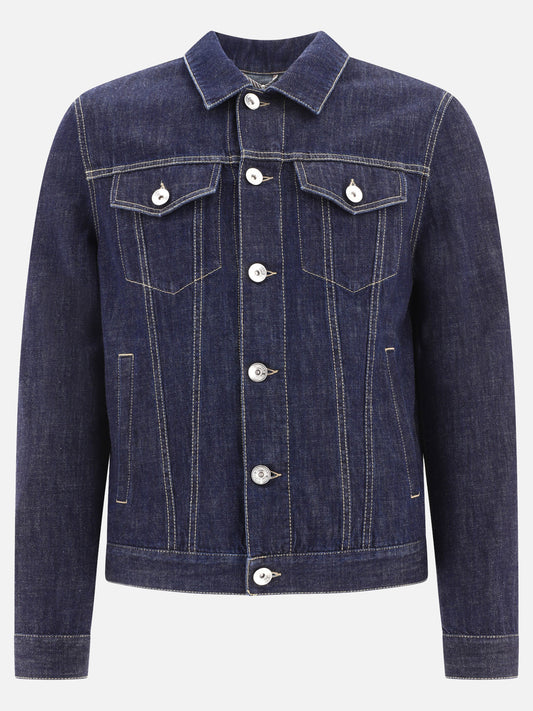 Denim jackets 100% cotton  Blue - Brunello Cucinelli Men | PLP | VIETTI Online Store 
