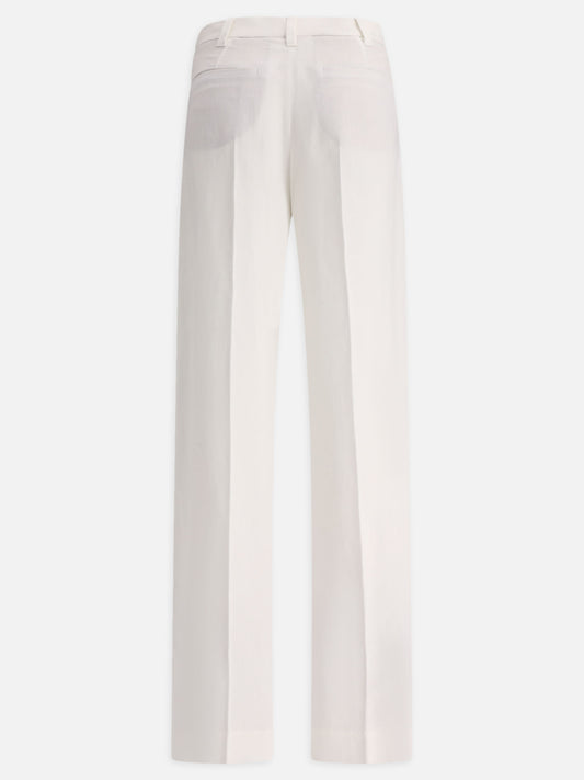 Tailored trousers 73% viscose 27% linen  White - Brunello Cucinelli Women | PLP | VIETTI Online Store | 2
