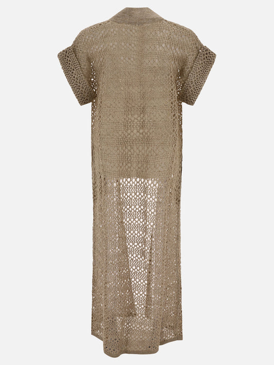 Cardigans 70% linen 30% silk  Beige - Brunello Cucinelli Women | PLP | VIETTI Online Store | 2
