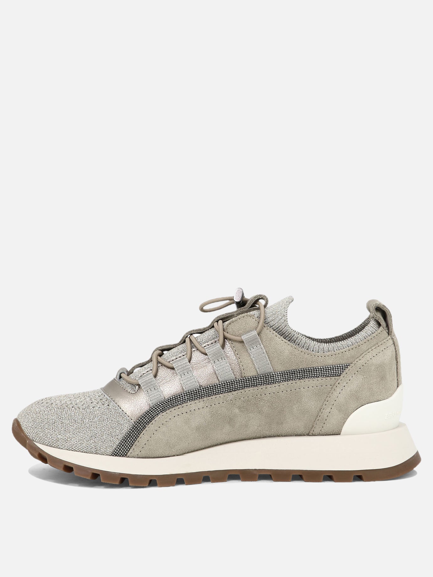 Low top sneakers 77% viscose 23% polyammide - 100% rubber  Beige - Brunello Cucinelli Women | PDP | VIETTI Online Store | thumbnail_3