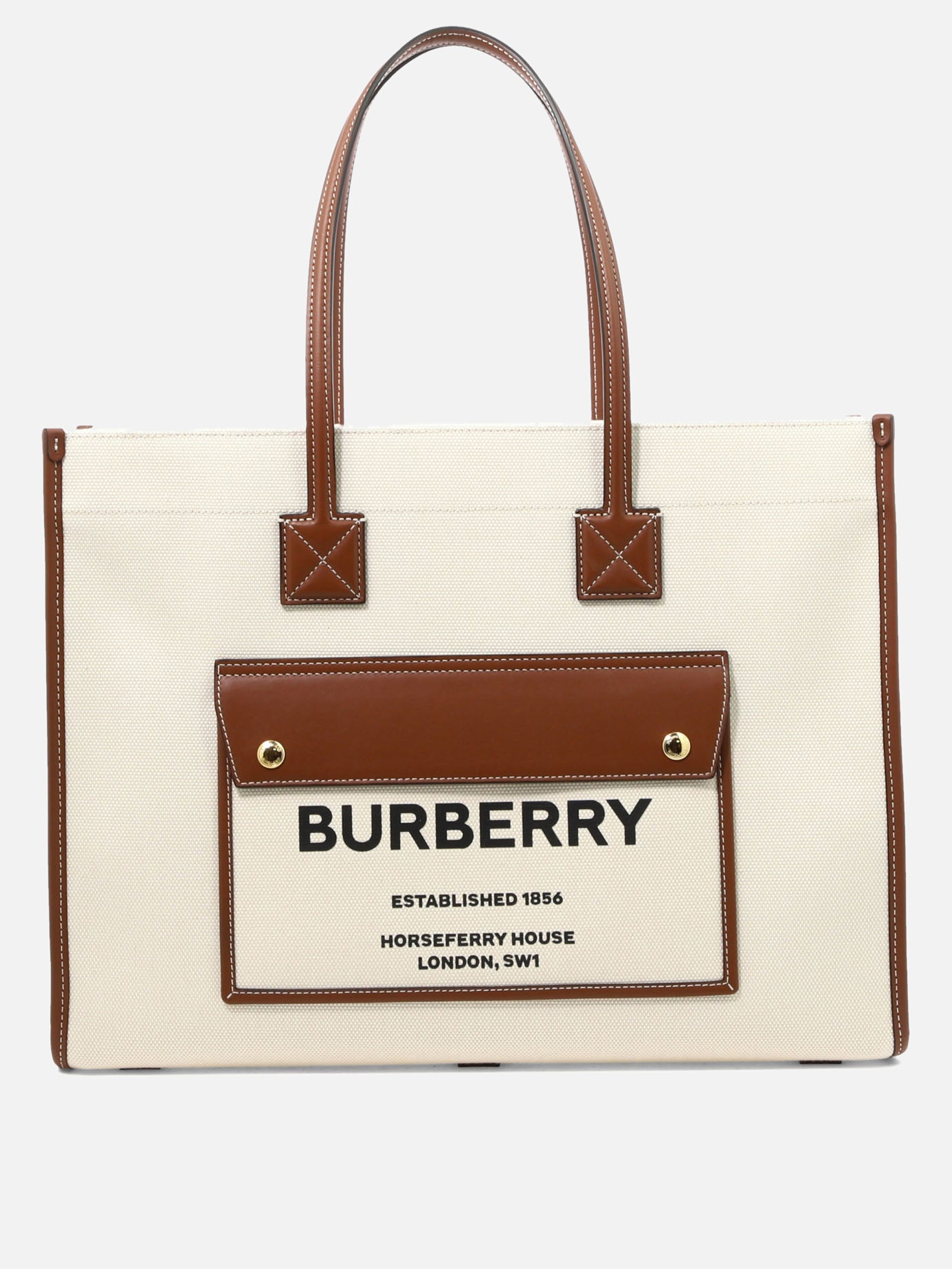 Large bags 100% cotton  Beige - Burberry Women | PDP | VIETTI Online Store | thumbnail