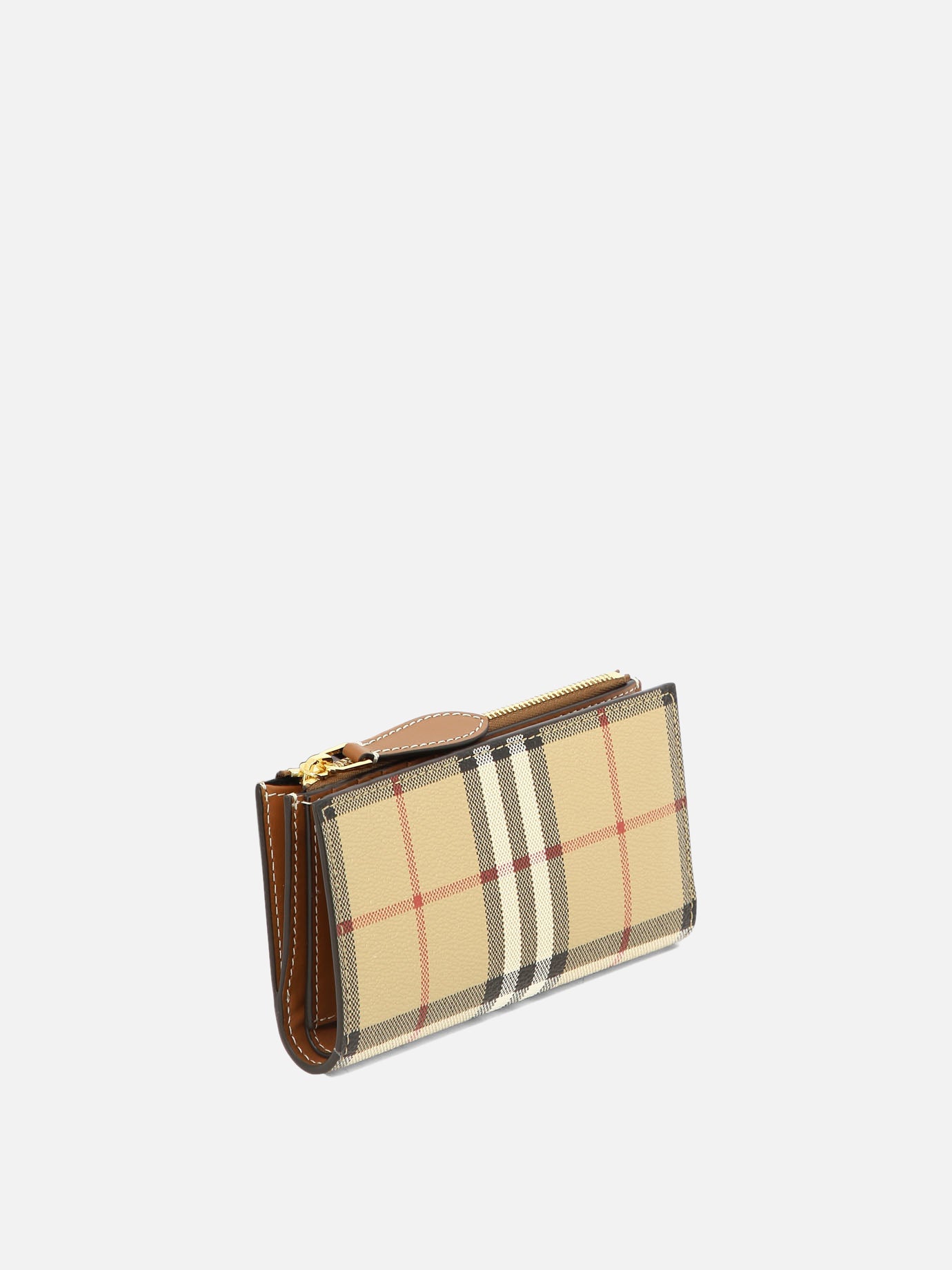Wallets 71% polyurethane 16% polyester 12% cotton 1% acrylic  Beige - Burberry Women | PDP | VIETTI Online Store | Zoom-Modal_2
