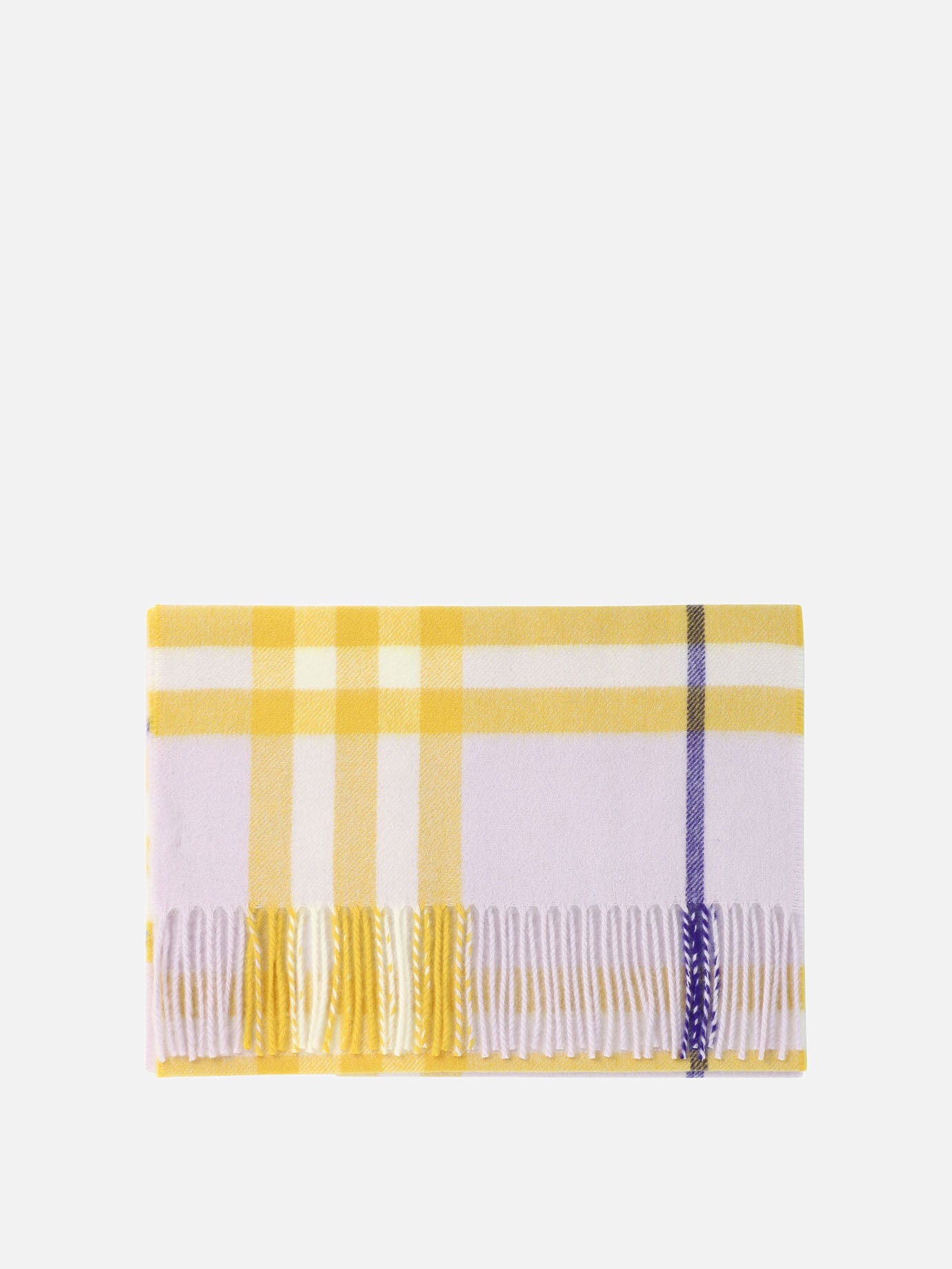 Fringed scarves 100% cashmere  Pink - Burberry Women | PDP | VIETTI Online Store | Zoom-Modal

