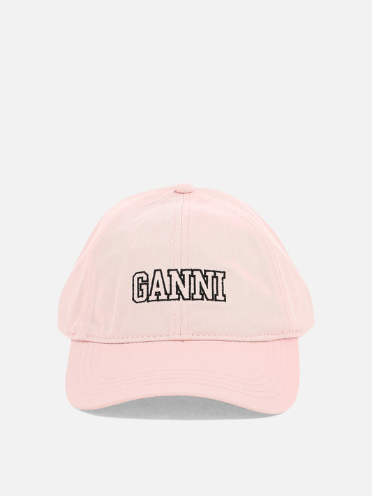 Baseball caps 100% cotton  Pink - Ganni Women | PLP | VIETTI Online Store 

