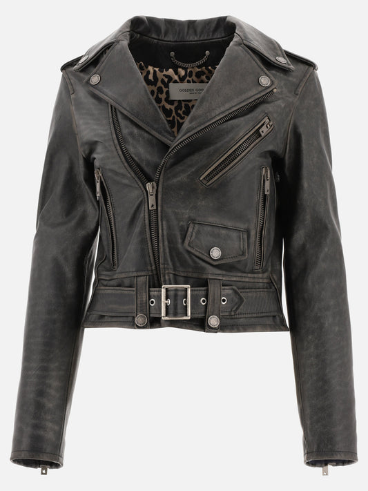 Leather jackets 100% leather  Black - Golden Goose Women | PLP | VIETTI Online Store 
