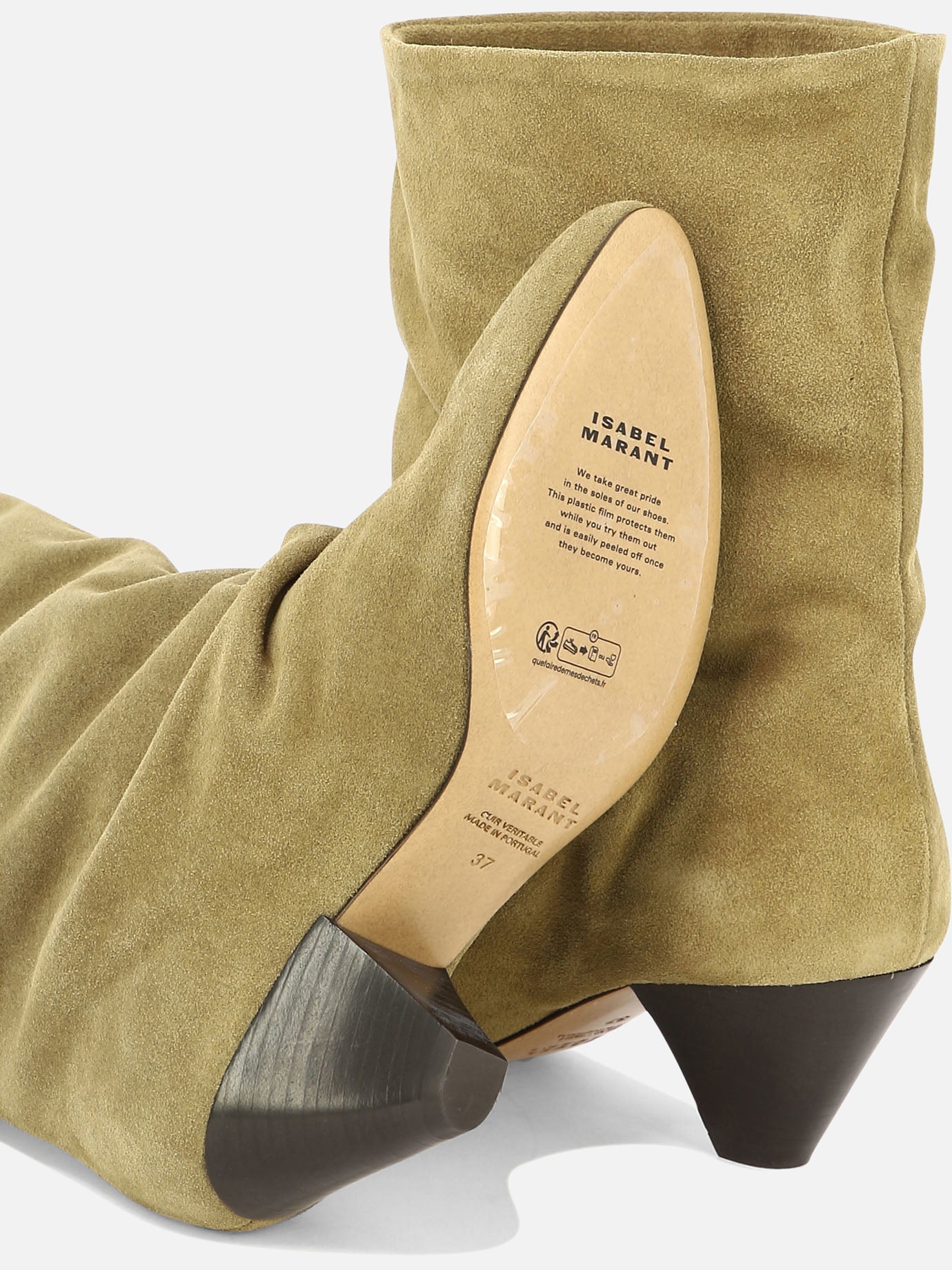 Pull-on boots 100% suede - 100% leather  Beige - Isabel Marant Women | PDP | VIETTI Online Store | Zoom-Modal_5
