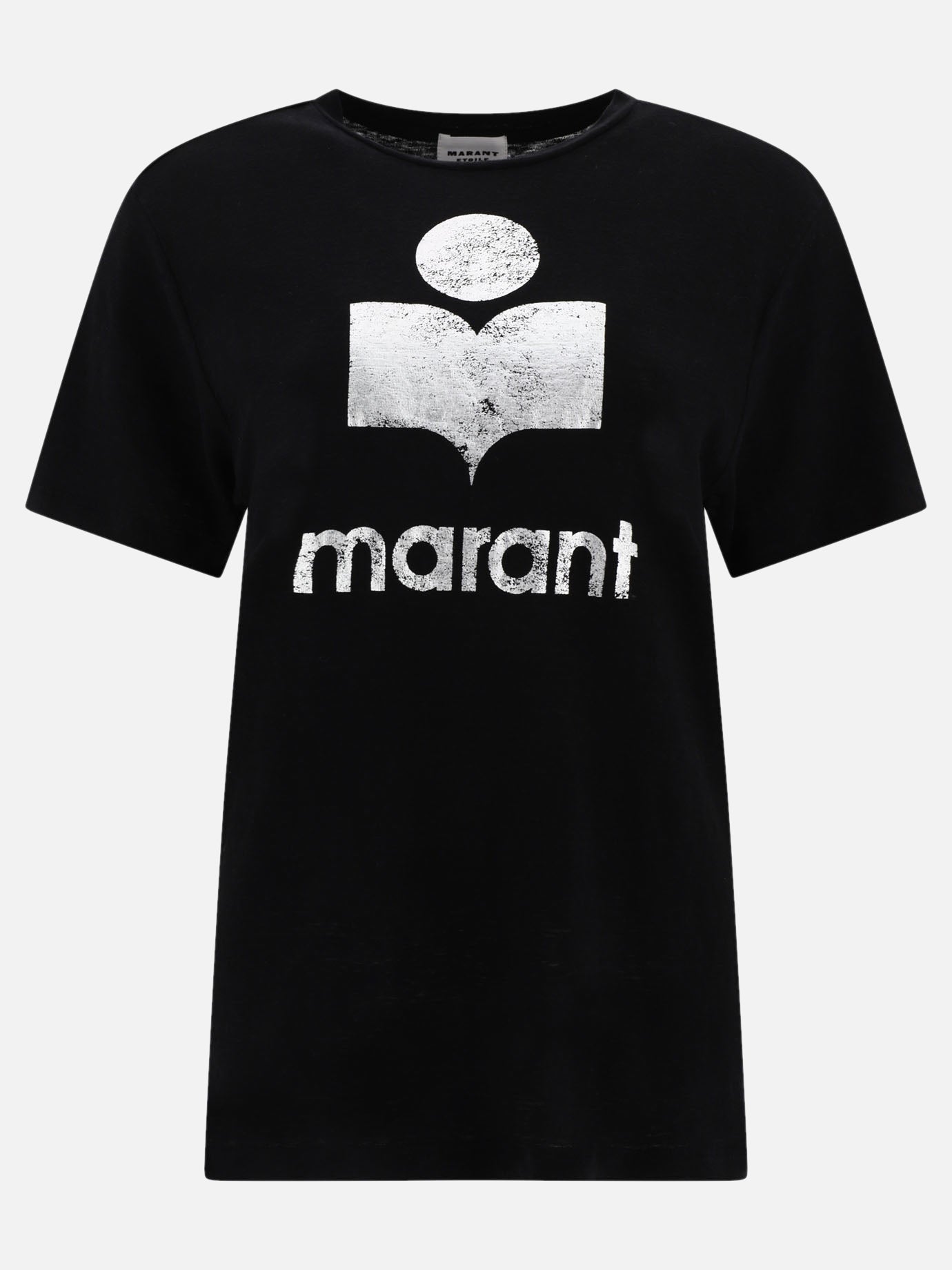 Crewneck t-shirts 100% linen  Black - Marant Étoile Women | PDP | VIETTI Online Store | Zoom-Modal
