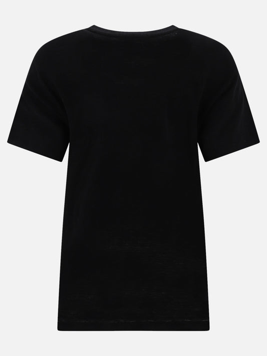 Crewneck t-shirts 100% linen  Black - Marant Étoile Women | PLP | VIETTI Online Store | 2
