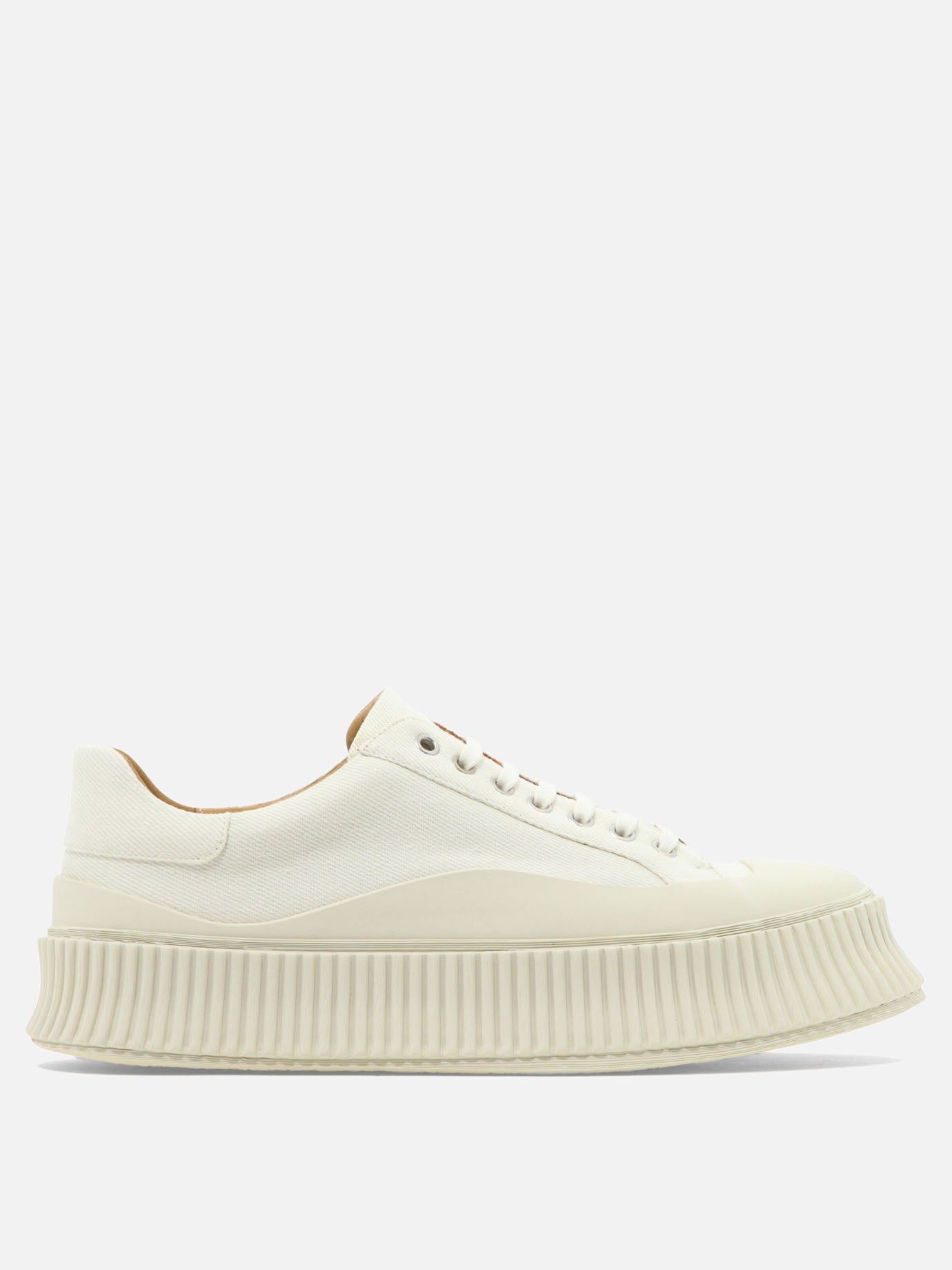 Low top sneakers 80% cotton 20% rubber - 100% rubber  White - Jil Sander Men | PDP | VIETTI Online Store | Zoom-Modal
