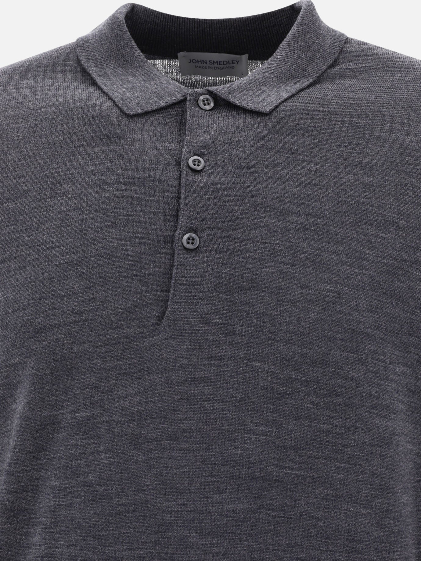 John Smedley "Belper" polo shirt Grey