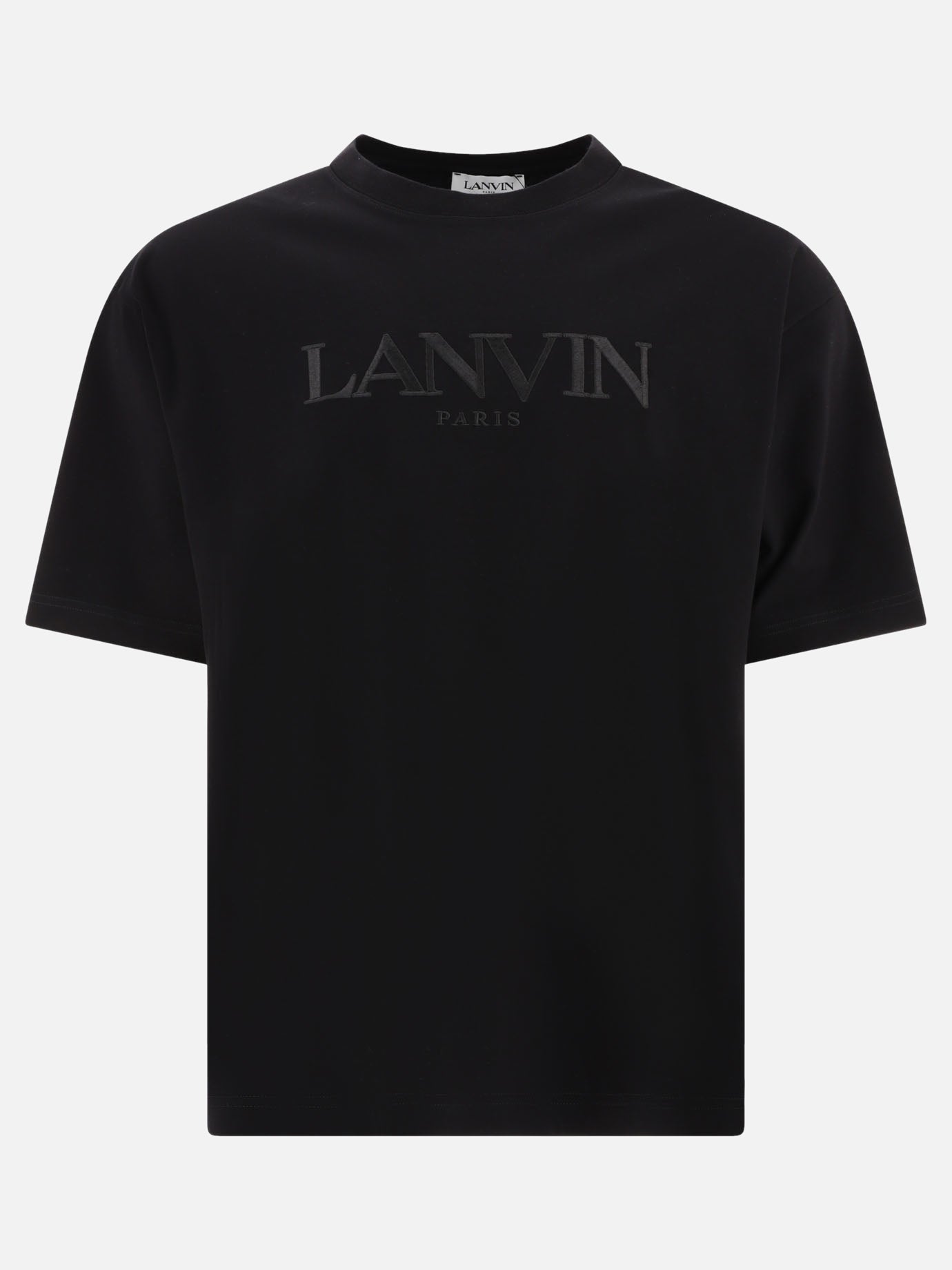 Crewneck t-shirts 100% cotton  Black - Lanvin Men | PDP | VIETTI Online Store | thumbnail