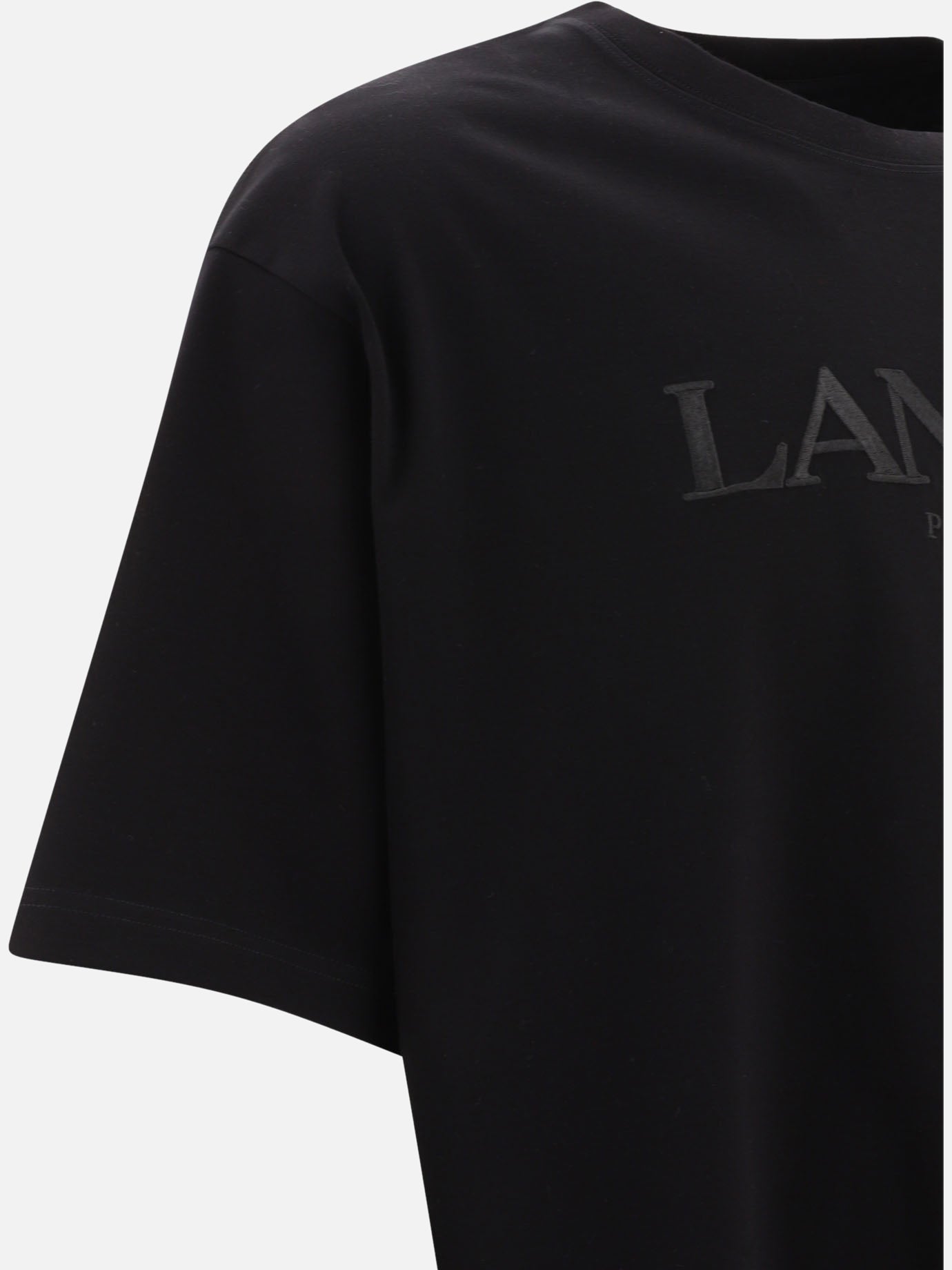 Crewneck t-shirts 100% cotton  Black - Lanvin Men | PDP | VIETTI Online Store | thumbnail_4