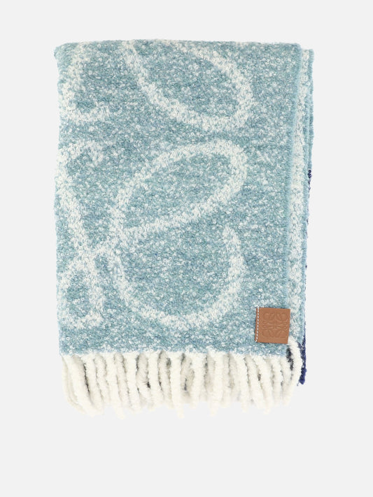 Fringed scarves 57% alpaca 23% wool 15% polyamide 5% leather  Light blue - Loewe Women | PLP | VIETTI Online Store 
