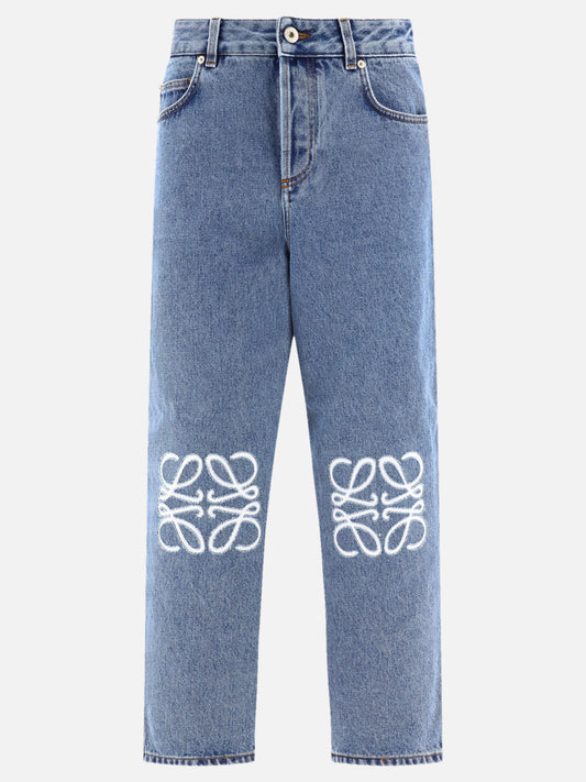 Straight-leg jeans 98% cotton 2% leather  Blue - Loewe Women | PLP | VIETTI Online Store 
