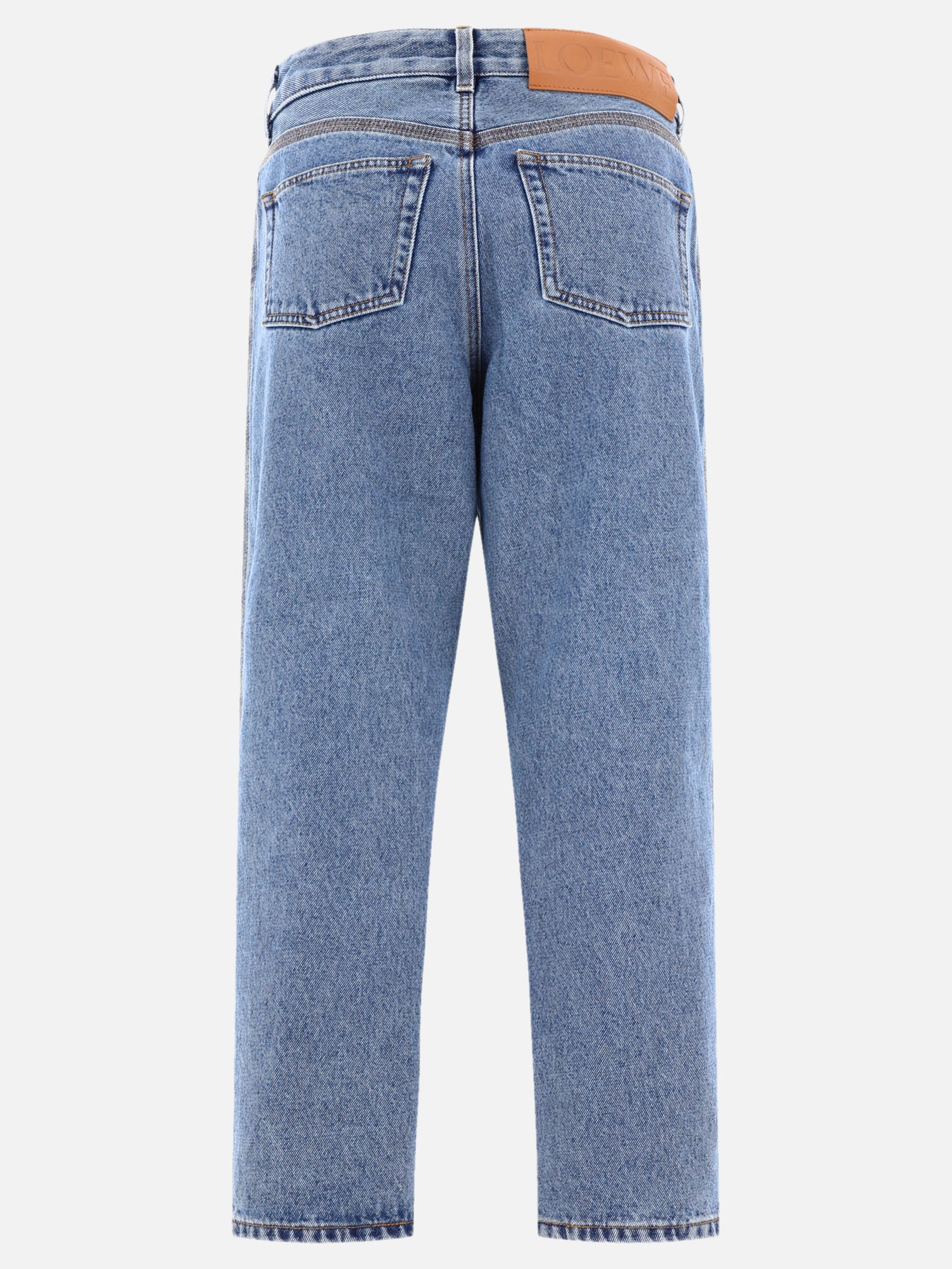 Straight-leg jeans 98% cotton 2% leather  Blue - Loewe Women | PDP | VIETTI Online Store | thumbnail_2