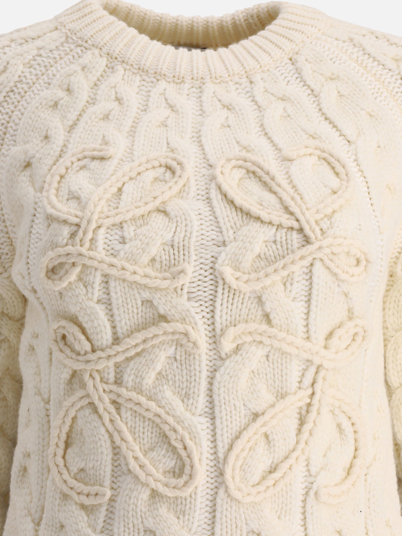 Crewneck sweaters 63% wool 37% polypropylene  White - Loewe Women | PDP | VIETTI Online Store | thumbnail_3