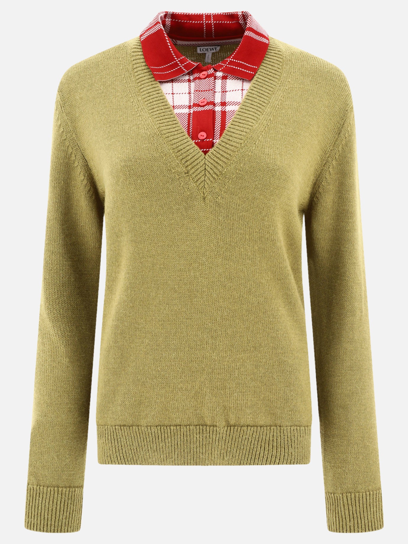 Loewe &quot;Trompe l&#39;oeil&quot; sweater 19447594_XS Green thumbnail_1