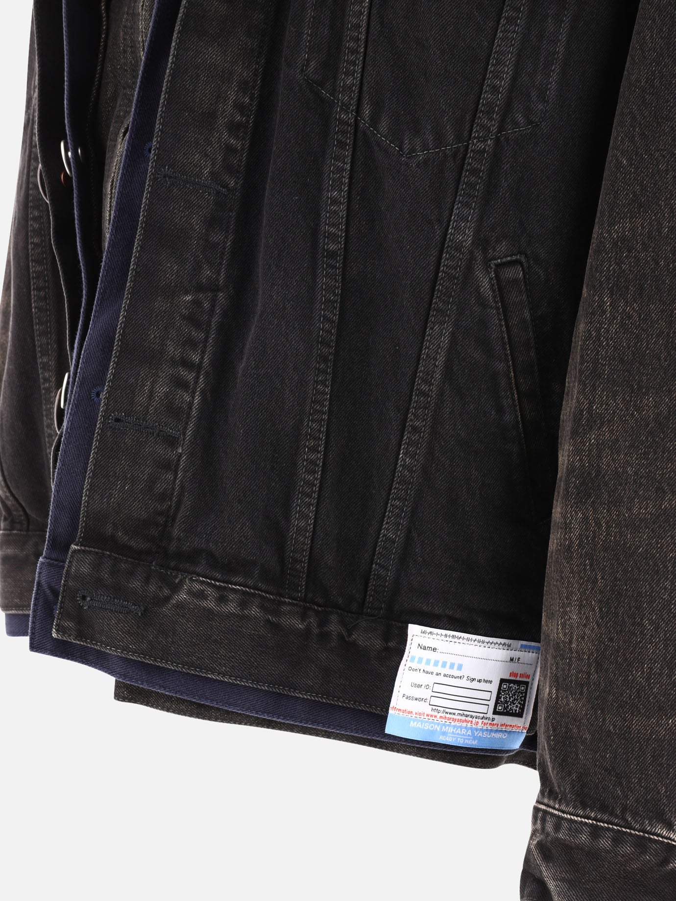 Denim jackets 100% cotton  Black - Maison Mihara Yasuhiro Men | PDP | VIETTI Online Store | thumbnail_4