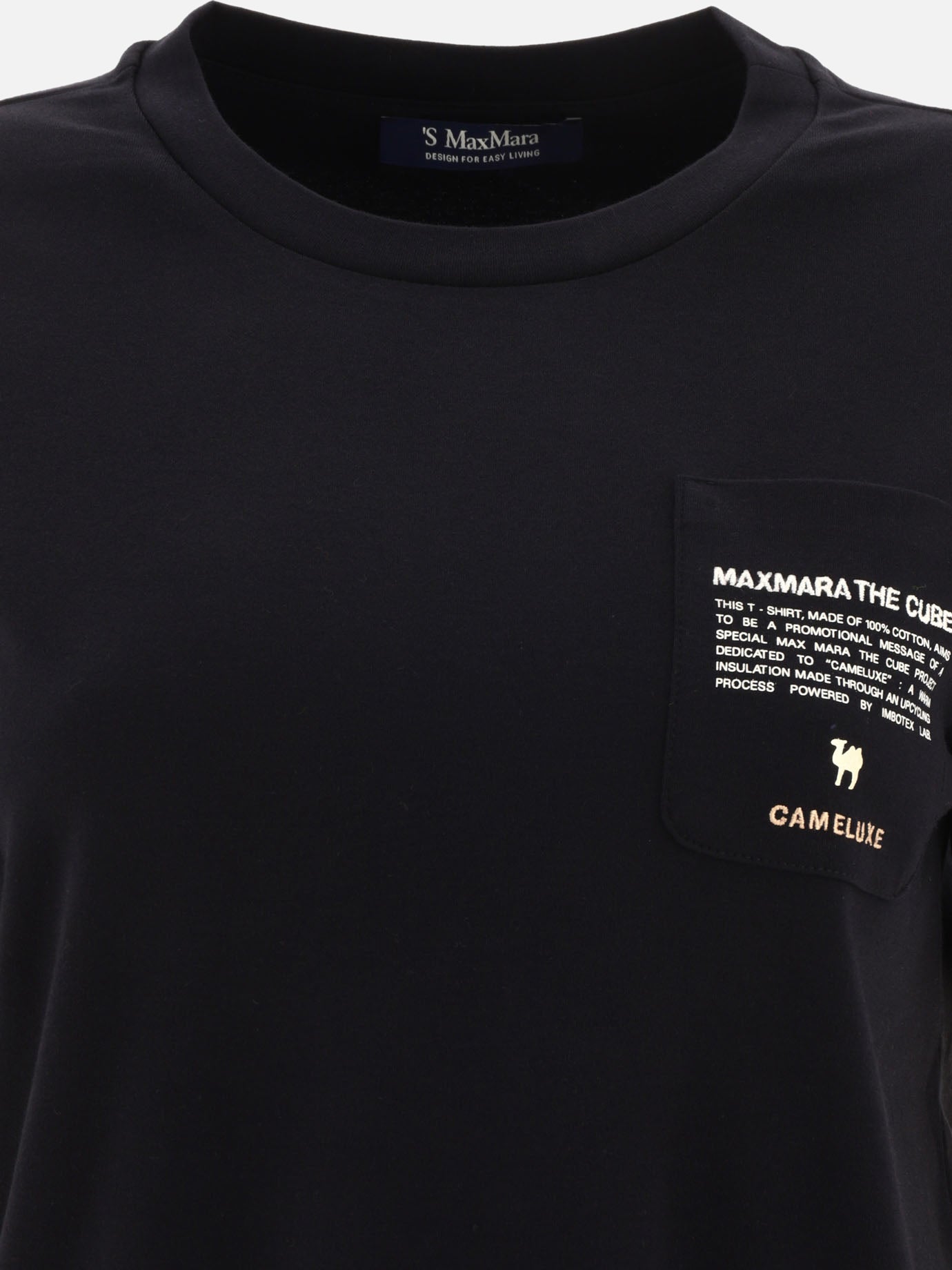 Crewneck t-shirts 100% cotton  Black - Max Mara S Women | PDP | VIETTI Online Store | Zoom-Modal_3
