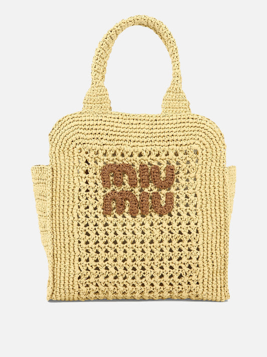 Small bags 100% palm leaves  Beige - Miu Miu Women | PLP | VIETTI Online Store 
