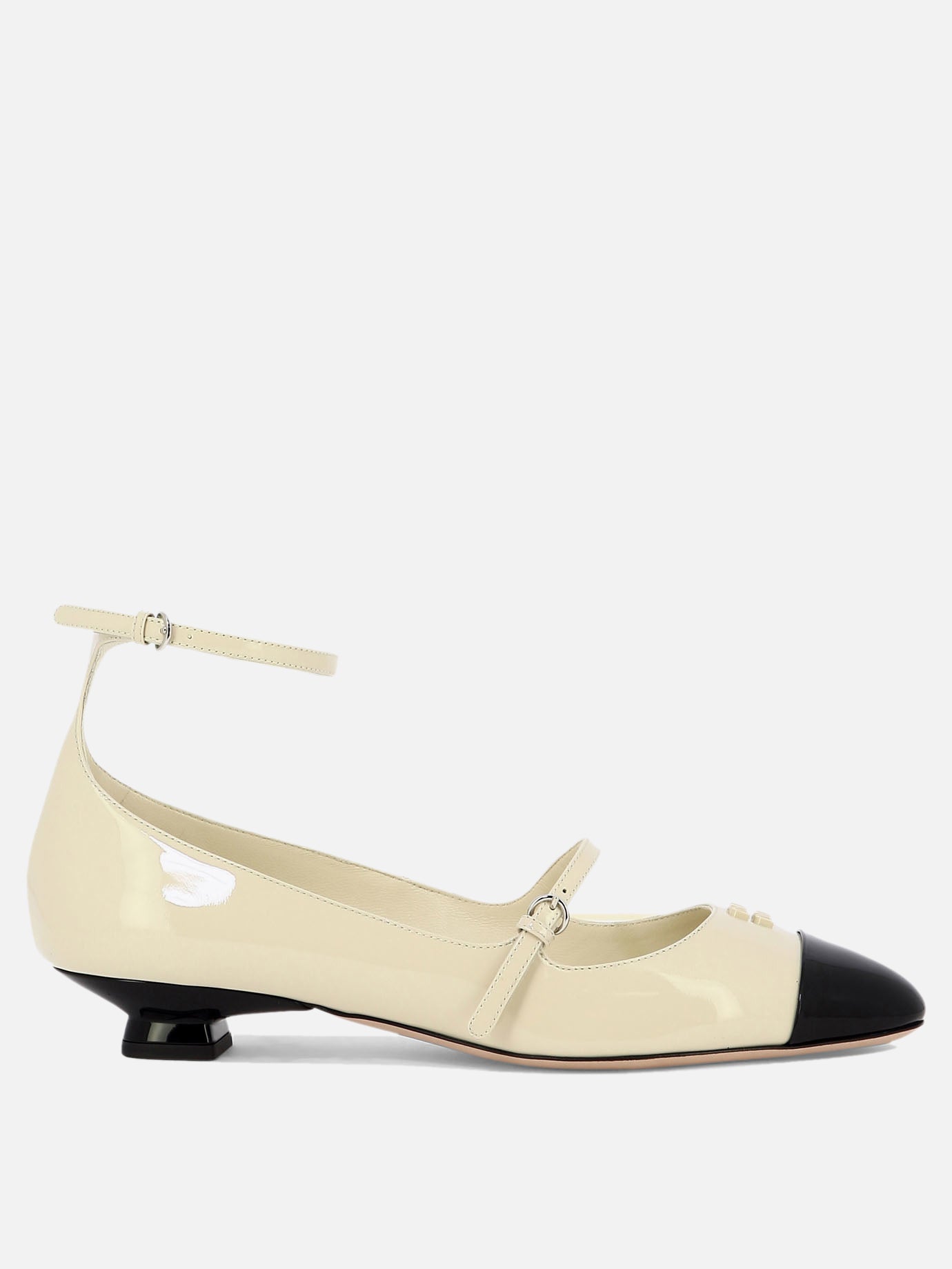 Mary Jane 100% patent leather - 100% leather  White - Miu Miu Women | PDP | VIETTI Online Store | Zoom-Modal
