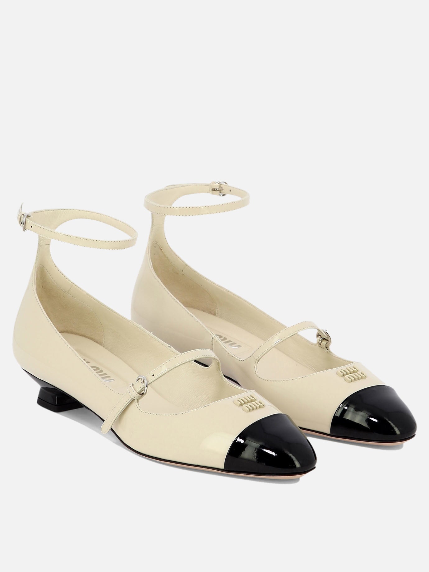 Mary Jane 100% patent leather - 100% leather  White - Miu Miu Women | PDP | VIETTI Online Store | Zoom-Modal_2
