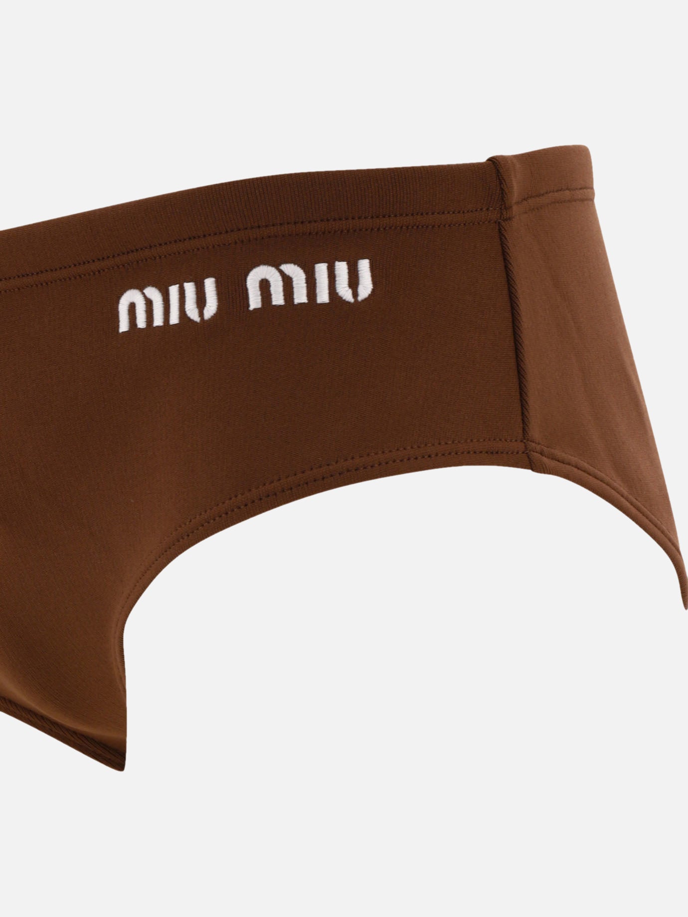 Bikinis 70% recycled polyamide 27% polyamide 3% elastane  Brown - Miu Miu Women | PDP | VIETTI Online Store | thumbnail_3
