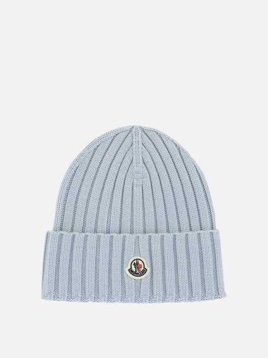 Beanies 100% virgin wool  Light blue - Moncler Women | PLP | VIETTI Online Store 
