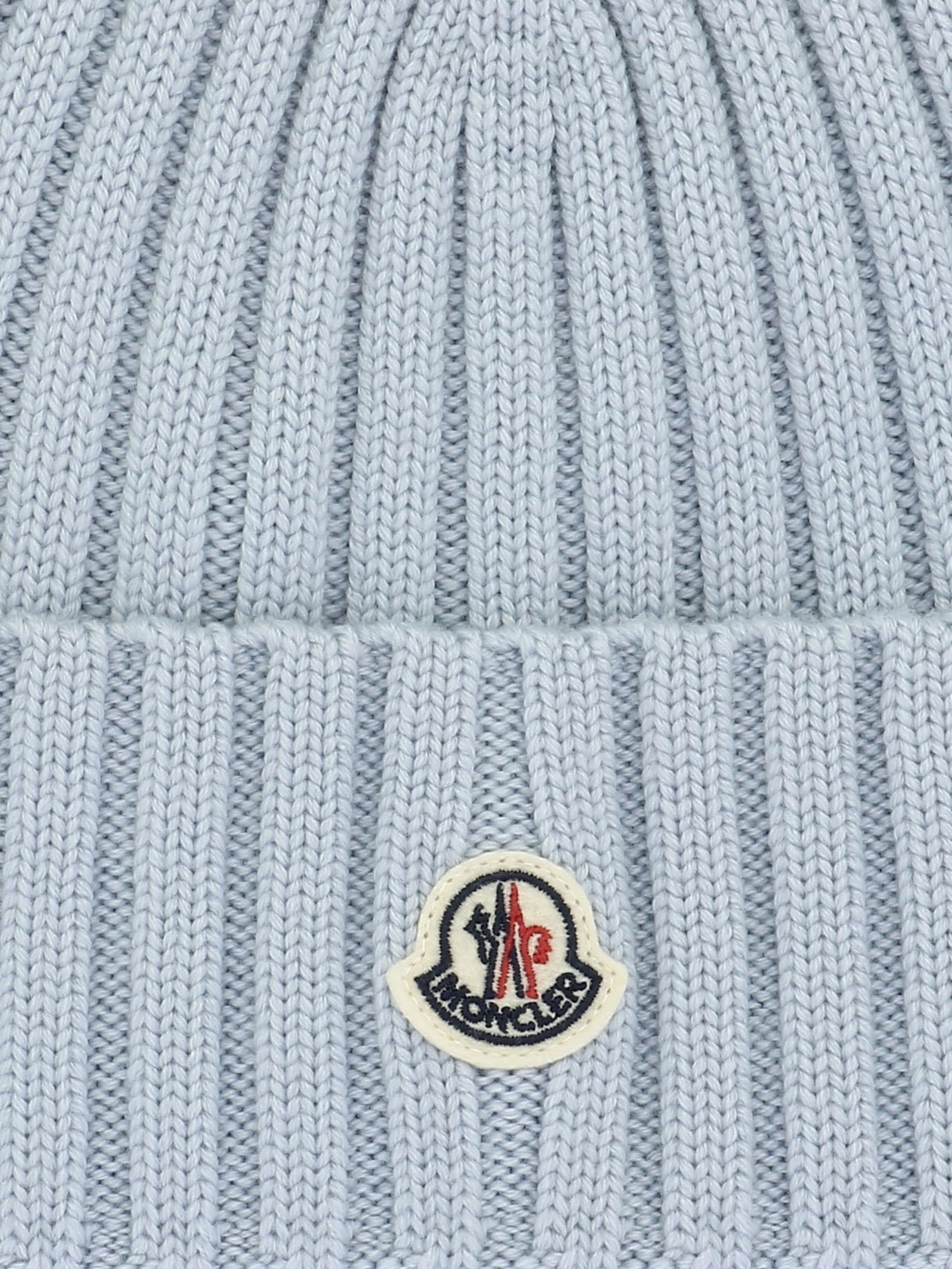 Beanies 100% virgin wool  Light blue - Moncler Women | PDP | VIETTI Online Store | Zoom-Modal_2
