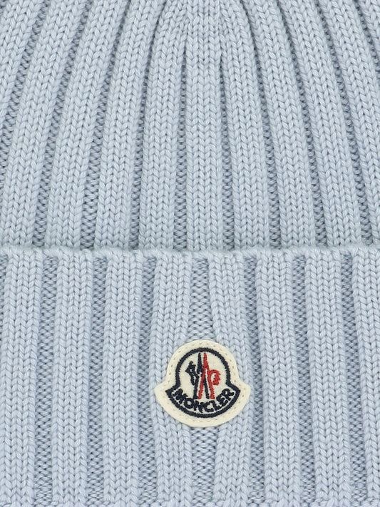 Beanies 100% virgin wool  Light blue - Moncler Women | PLP | VIETTI Online Store | 2
