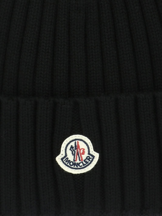 Beanies 100% virgin wool  Black - Moncler Women | PLP | VIETTI Online Store | 2

