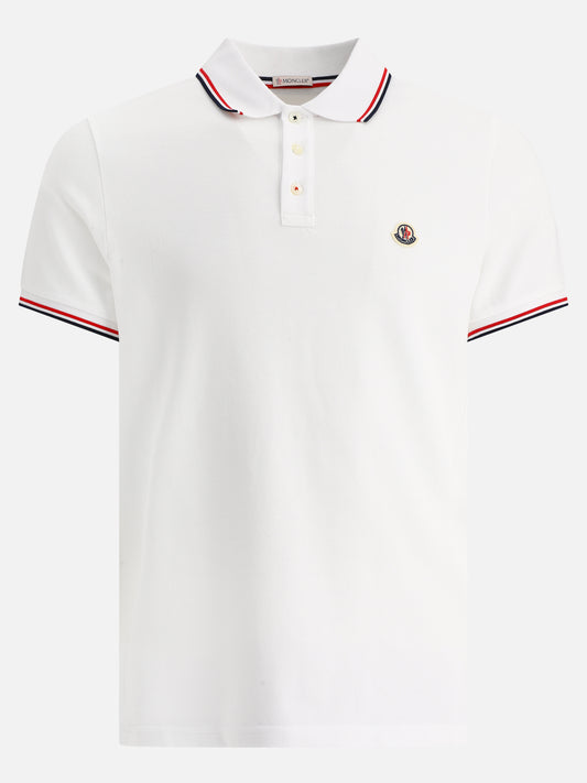 Polo shirts with buttons Logo  White - Moncler Men | PLP | VIETTI Online Store 
