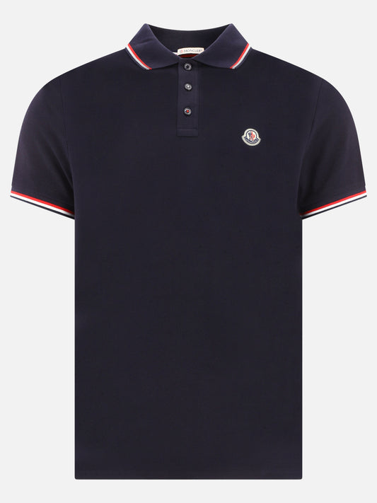 Polo shirts with buttons Logo  Blue - Moncler Men | PLP | VIETTI Online Store 
