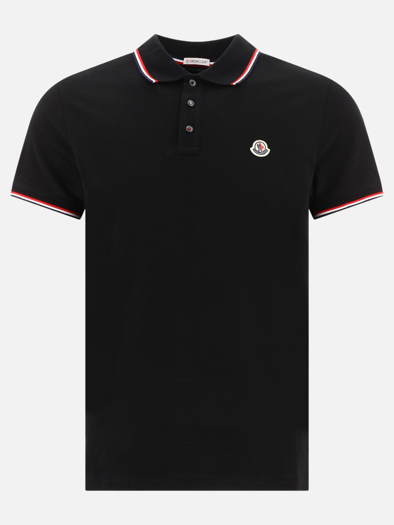 Moncler Polo shirt with logo 11665998_XL Black thumbnail_1