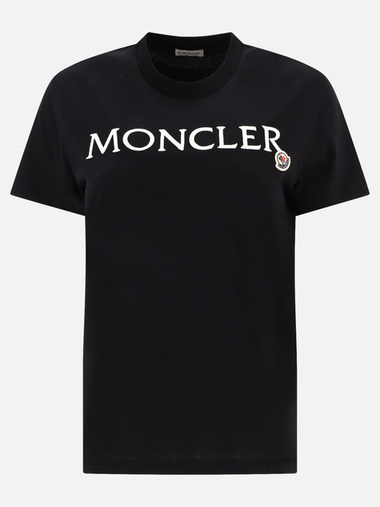 Crewneck t-shirts 100% cotton  Black - Moncler Women | PLP | VIETTI Online Store 
