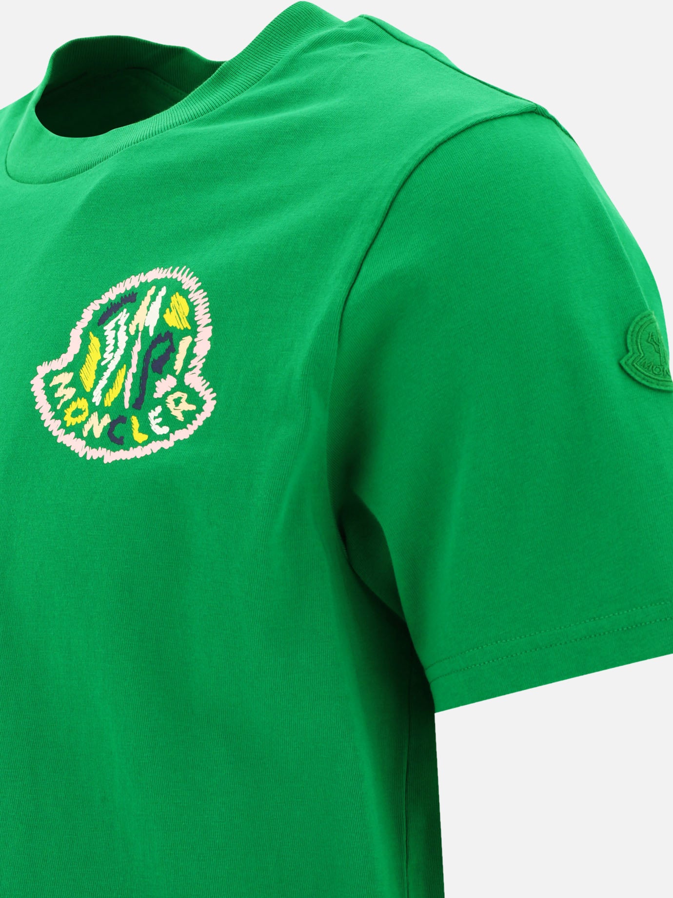 Crewneck t-shirts 100% cotton  Green - Moncler Men | PDP | VIETTI Online Store | thumbnail_4