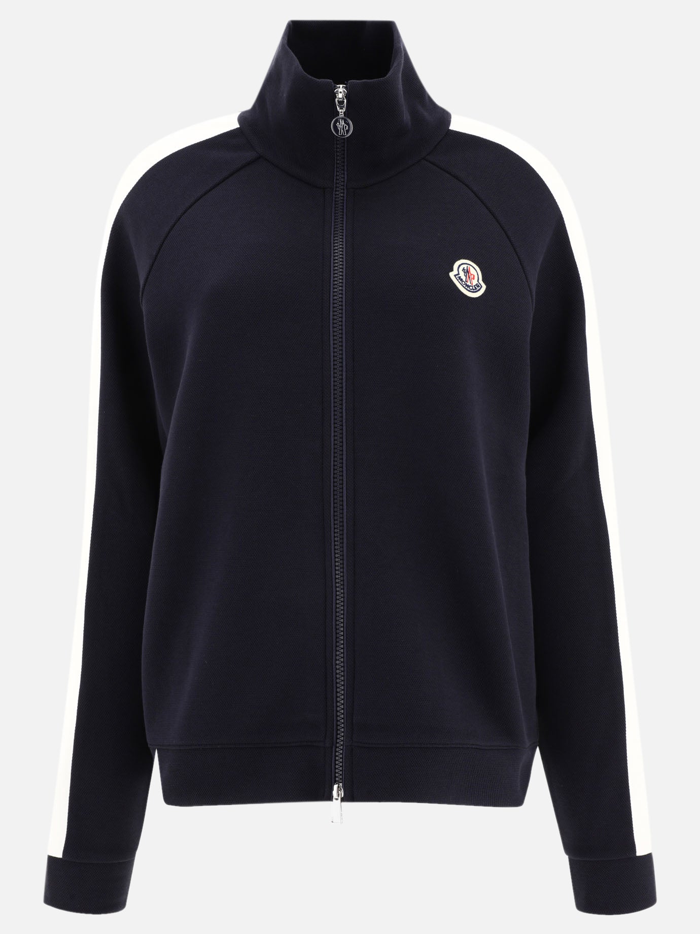 Full zip sweatshirts 57% cotton 38% polyester 5% elastane  Blue - Moncler Women | PDP | VIETTI Online Store | thumbnail