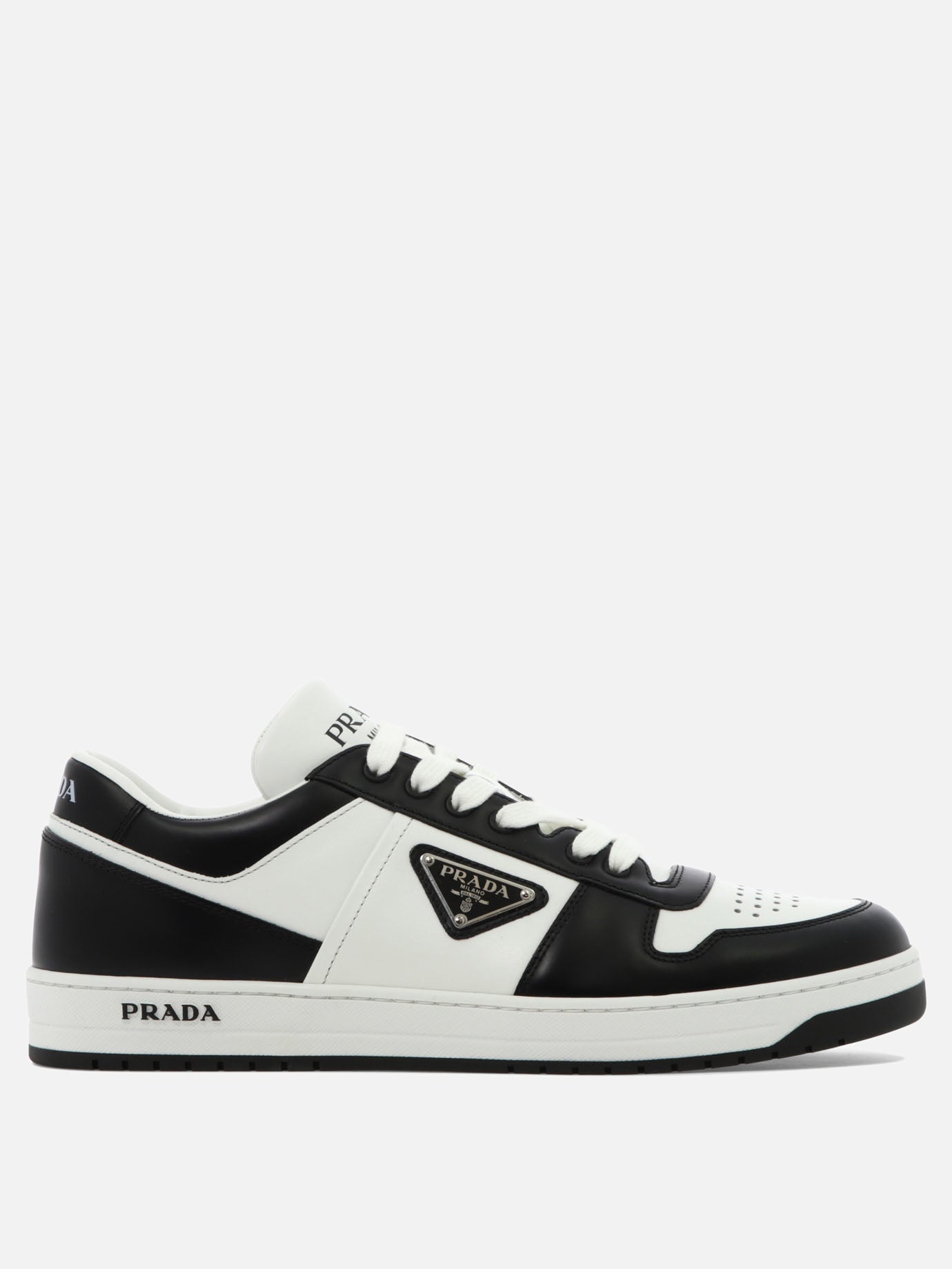 Low top sneakers 100% calf leather - 100% rubber  White - Prada Men | PDP | VIETTI Online Store | thumbnail