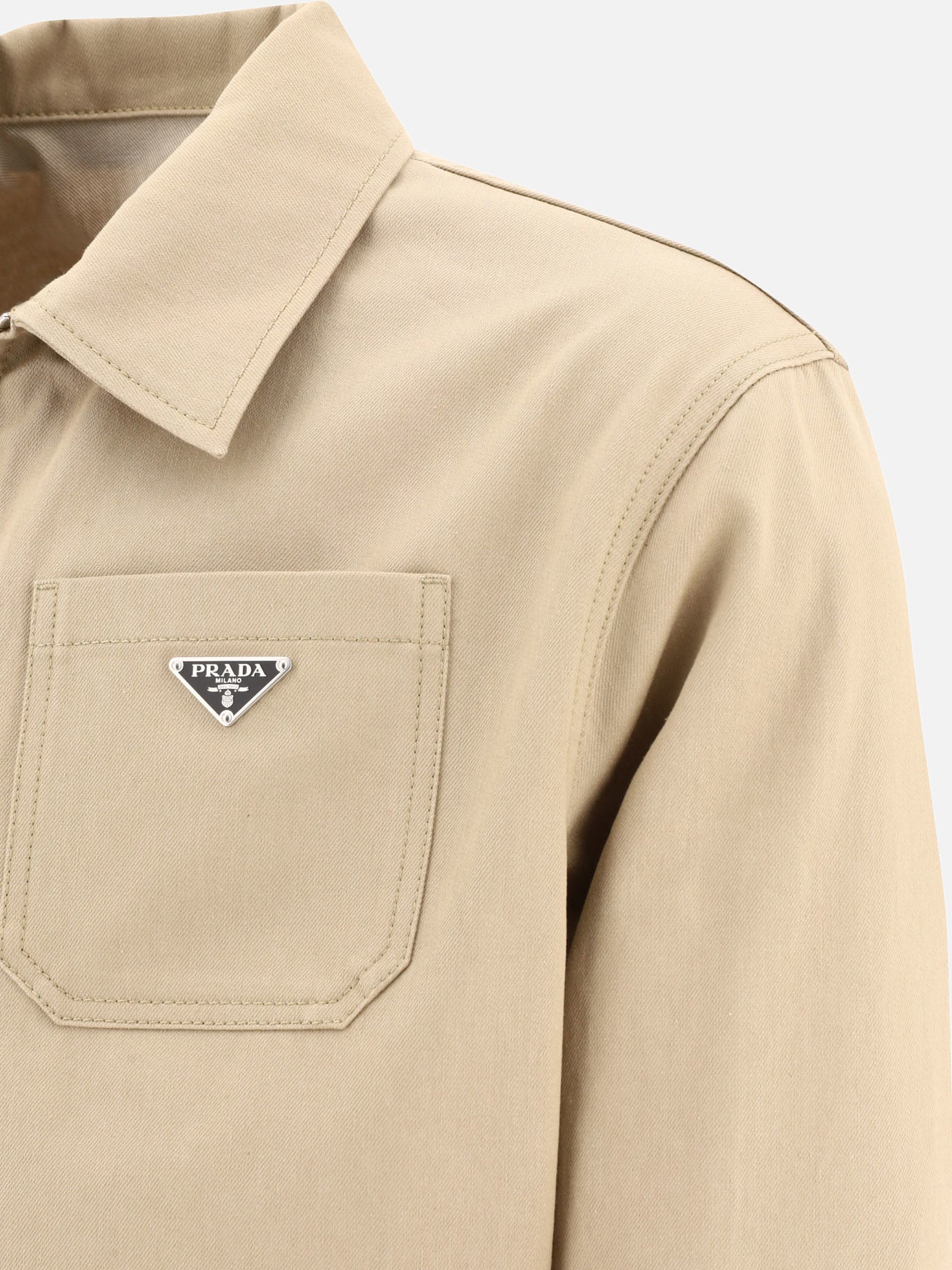 Denim jackets 100% cotton  Beige - Prada Men | PDP | VIETTI Online Store | thumbnail_3