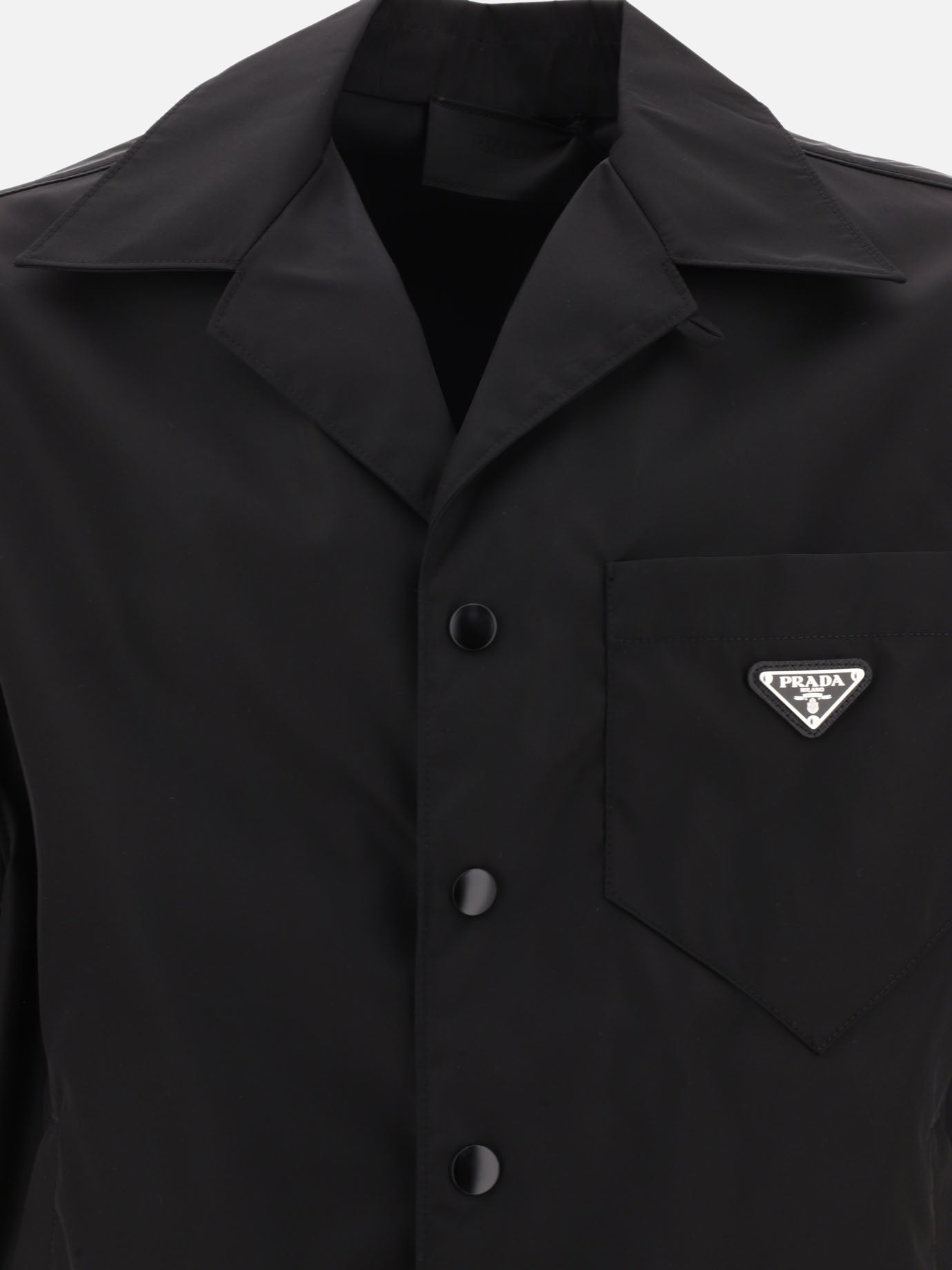 Casual shirts 100% recycled nylon  Black - Prada Men | PDP | VIETTI Online Store | thumbnail_3