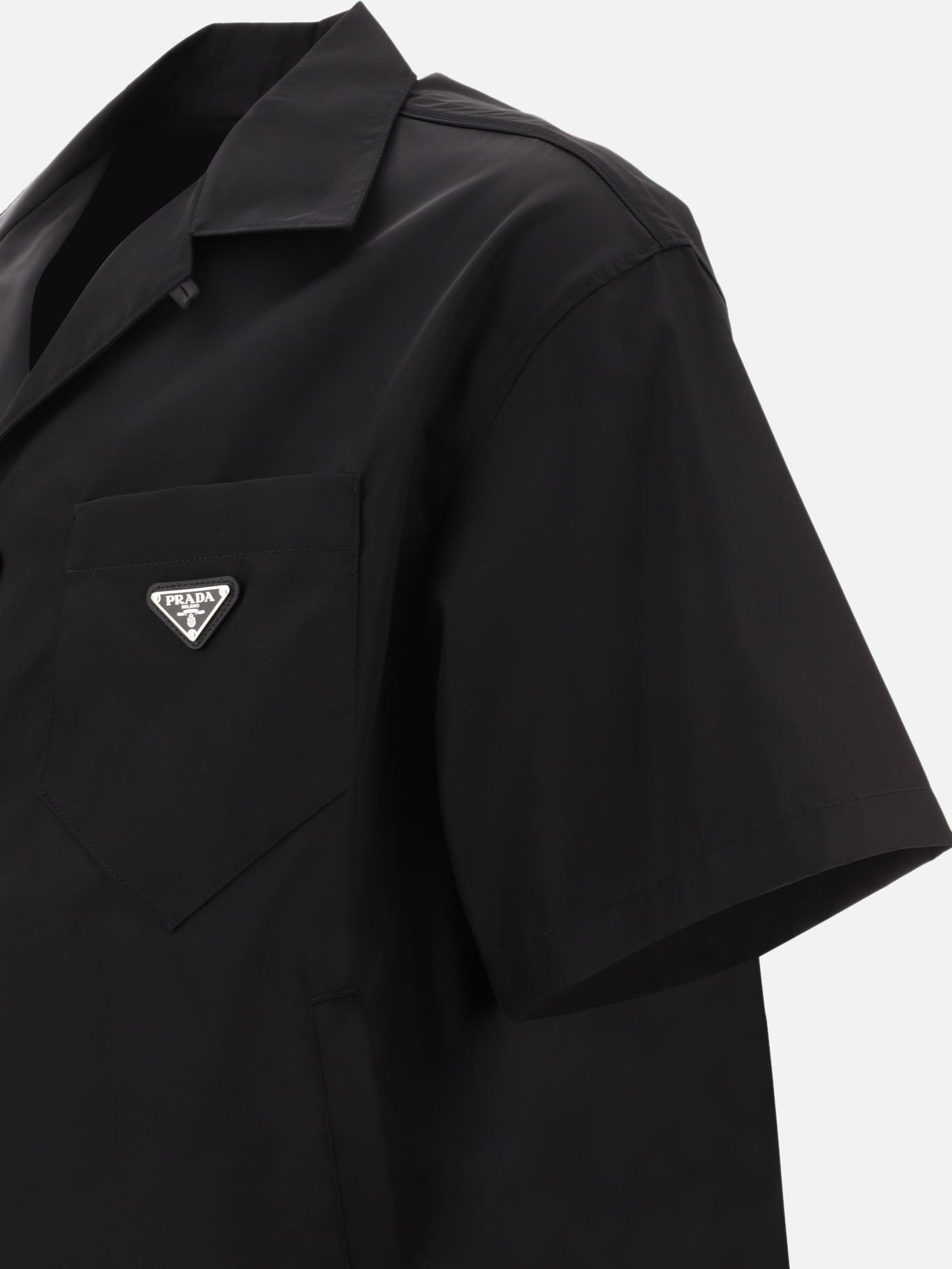 Casual shirts 100% recycled nylon  Black - Prada Men | PDP | VIETTI Online Store | thumbnail_4